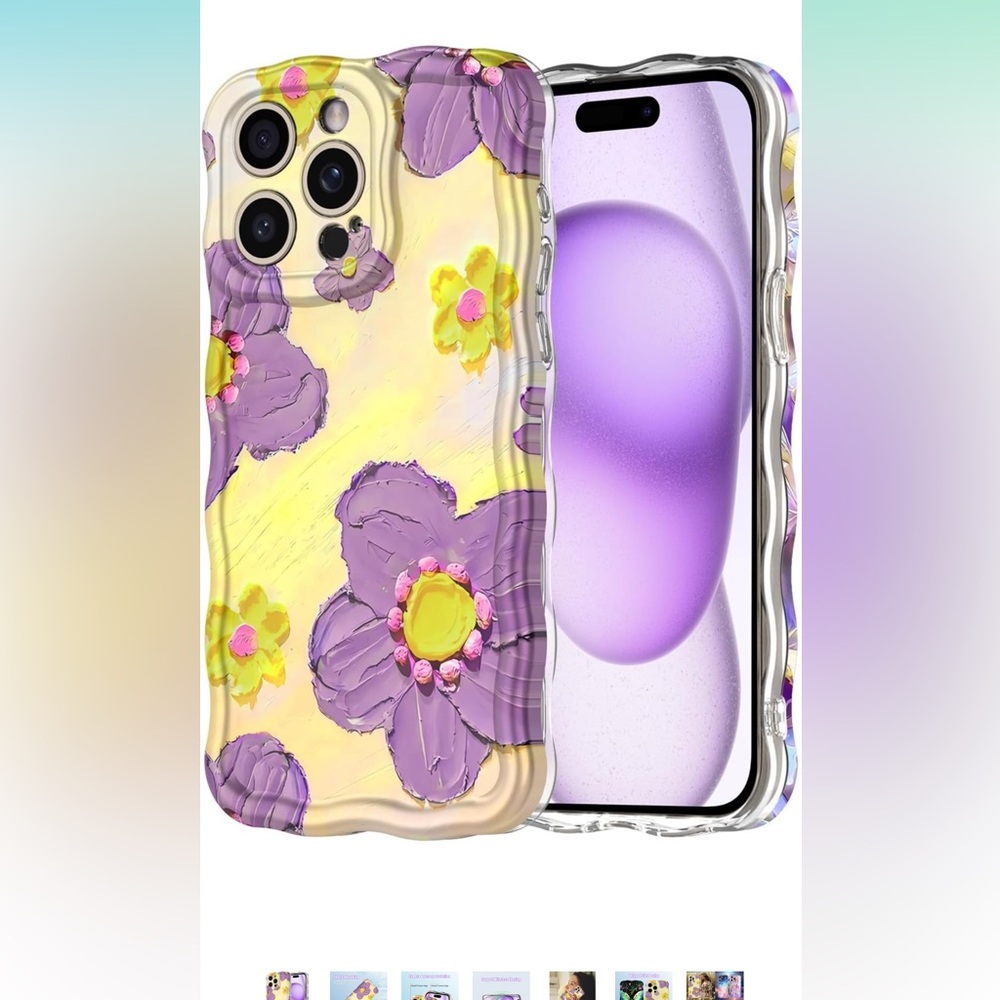 Wave Border Exquisite Phone Cover‎ Stylish Case for Apple iPhone 15 Pro